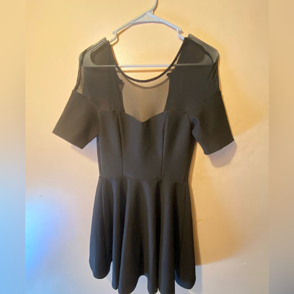 Hoco dress, sheer neckline